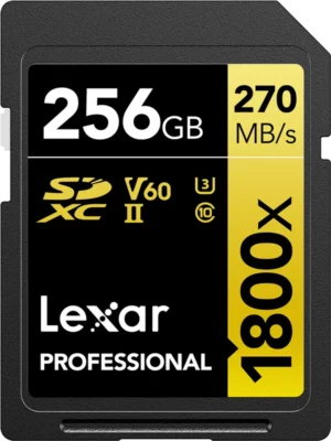 Lexar Professional 1800x SDXC U3 (V60) UHS-II R270/W180 256GB