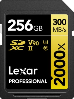 Lexar Professional 256GB 2000X SDXC RDR UII 300MB/s