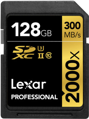 Lexar Professional 128GB 2000X SDXC RDR UII 300MB/s